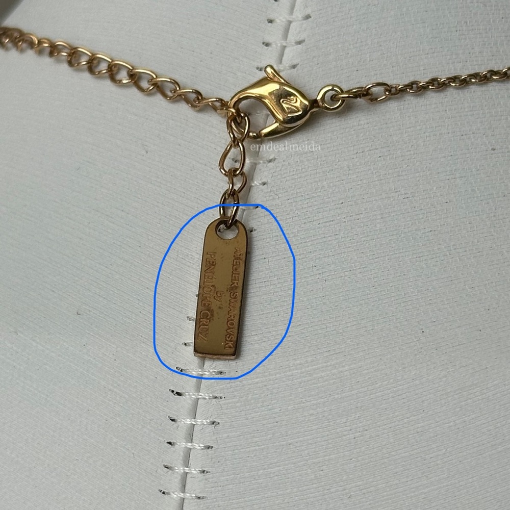 Atelier Swarovski Crystal Rose Gold Tone Penelope Cruz Moonsun Necklace - Picture 6 of 9